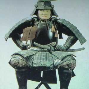 Old statue of Date Masamune in his armor